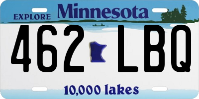 MN license plate 462LBQ