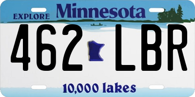 MN license plate 462LBR
