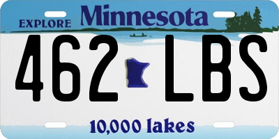 MN license plate 462LBS