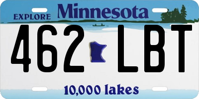 MN license plate 462LBT