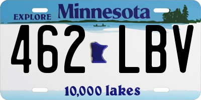 MN license plate 462LBV