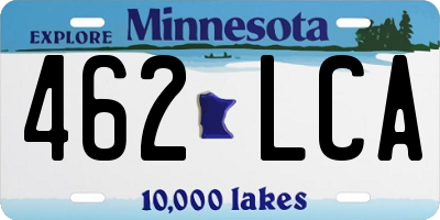 MN license plate 462LCA