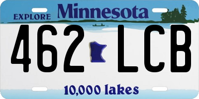 MN license plate 462LCB