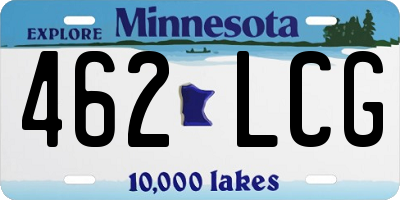 MN license plate 462LCG