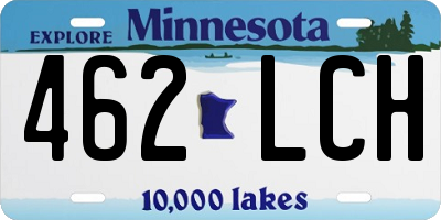 MN license plate 462LCH