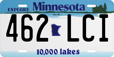 MN license plate 462LCI