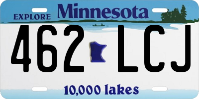 MN license plate 462LCJ