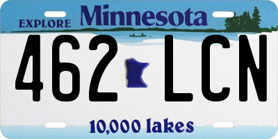 MN license plate 462LCN