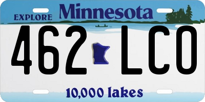 MN license plate 462LCO