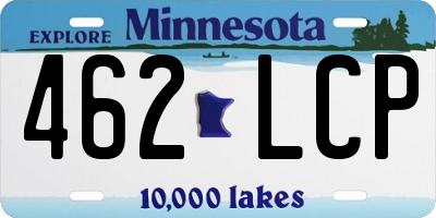 MN license plate 462LCP