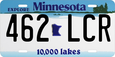 MN license plate 462LCR