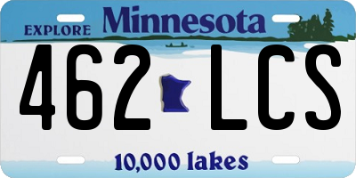 MN license plate 462LCS