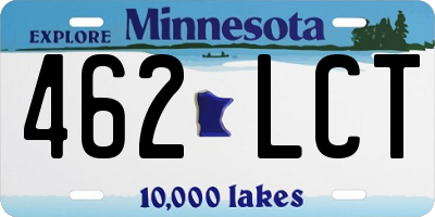 MN license plate 462LCT