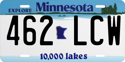 MN license plate 462LCW
