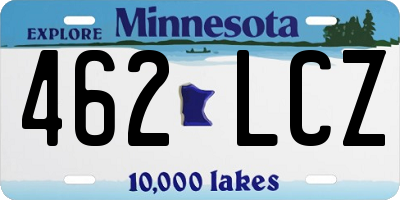 MN license plate 462LCZ