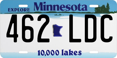 MN license plate 462LDC