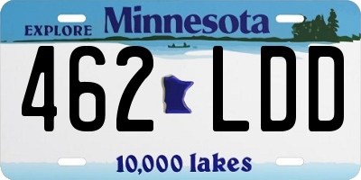 MN license plate 462LDD