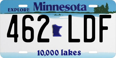 MN license plate 462LDF