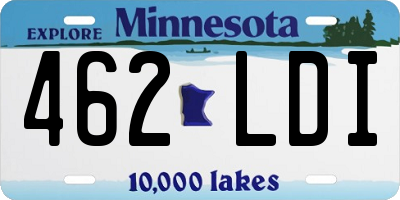 MN license plate 462LDI