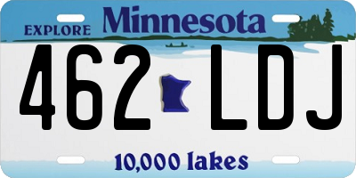 MN license plate 462LDJ