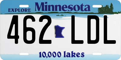 MN license plate 462LDL