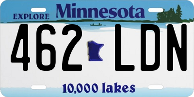 MN license plate 462LDN
