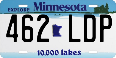 MN license plate 462LDP