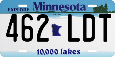 MN license plate 462LDT