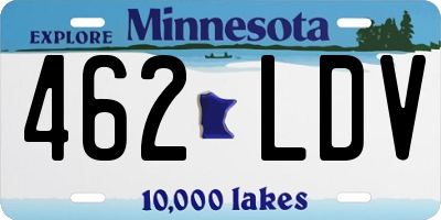 MN license plate 462LDV