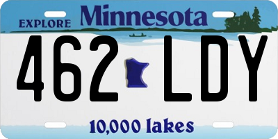 MN license plate 462LDY