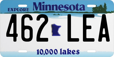 MN license plate 462LEA