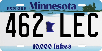 MN license plate 462LEC