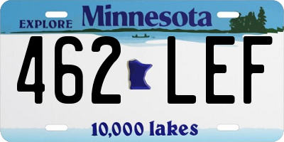 MN license plate 462LEF