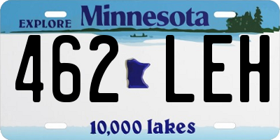 MN license plate 462LEH