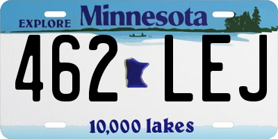 MN license plate 462LEJ