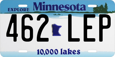 MN license plate 462LEP