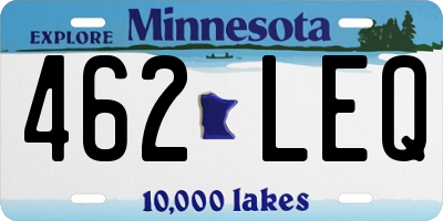 MN license plate 462LEQ