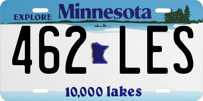 MN license plate 462LES