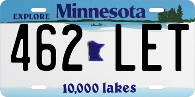 MN license plate 462LET