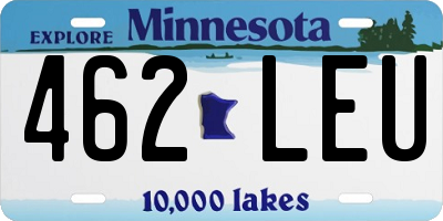 MN license plate 462LEU