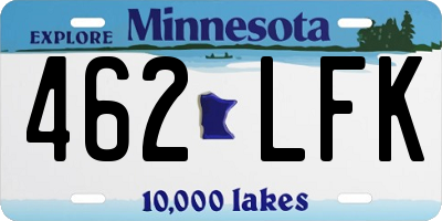 MN license plate 462LFK
