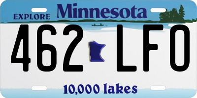 MN license plate 462LFO