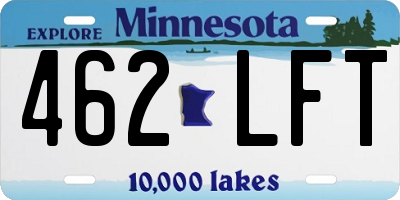 MN license plate 462LFT