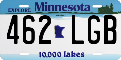 MN license plate 462LGB