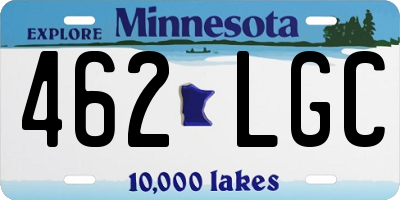MN license plate 462LGC