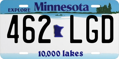 MN license plate 462LGD