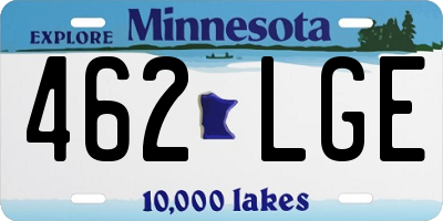 MN license plate 462LGE