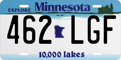 MN license plate 462LGF