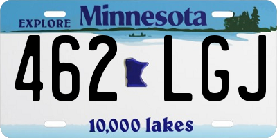 MN license plate 462LGJ