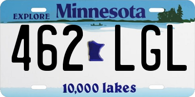 MN license plate 462LGL